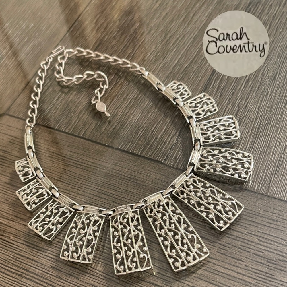 Vintage 1962 Sarah Coventry “Lady of Spain “ Silver-tone Statement Necklace
